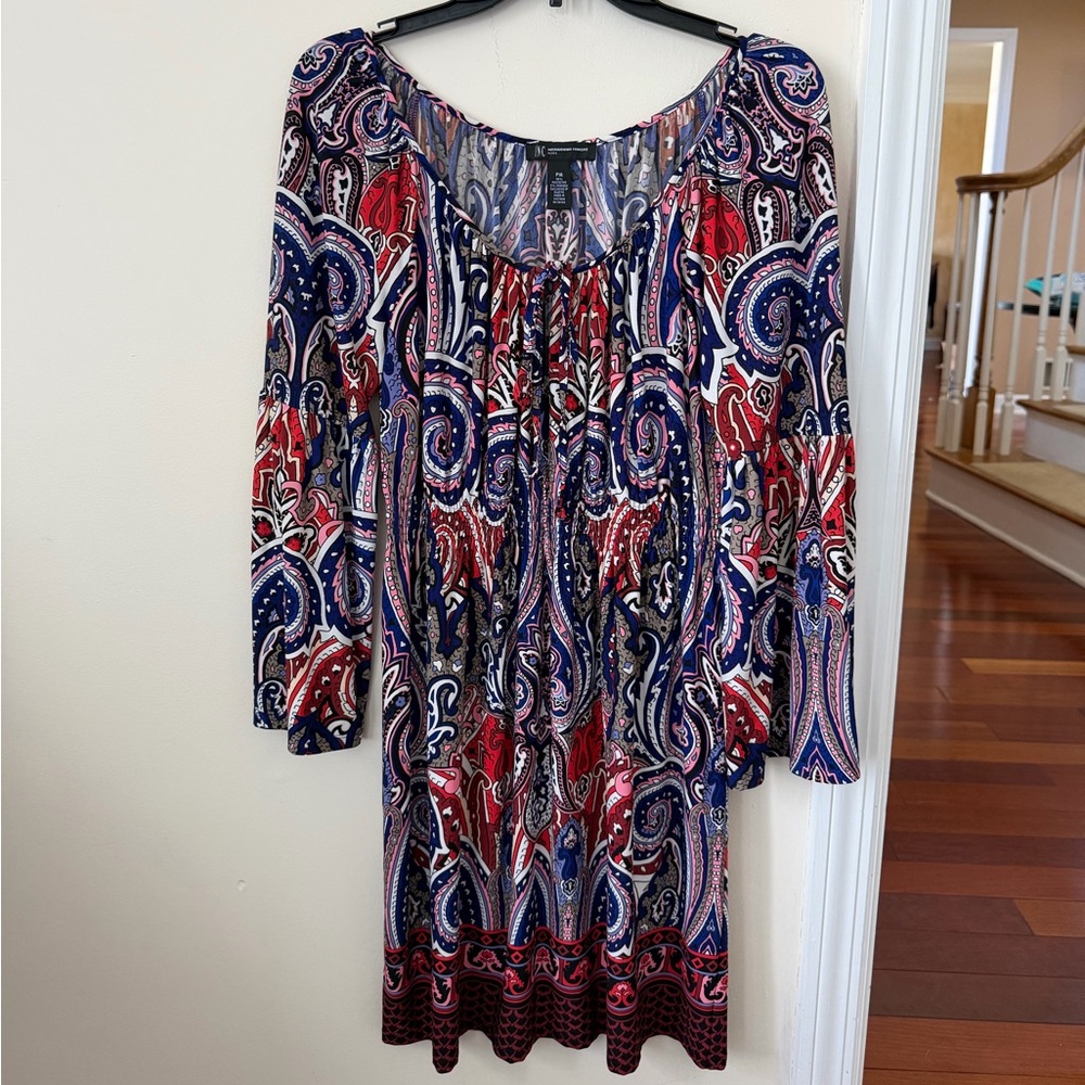 Women’s INC International Concepts Multicolor Paisley Print Boho Peasant Dress